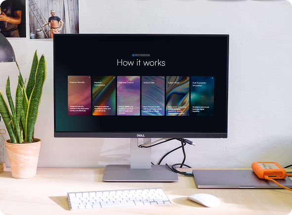 'How it works', the solutions overview on desktop.