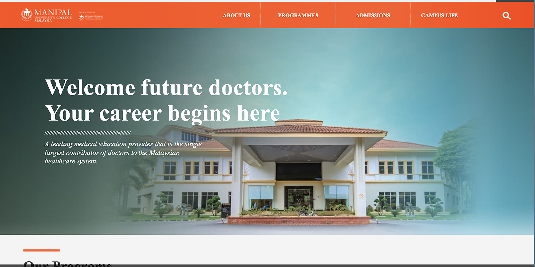 The original MUCM site, dense pages and deep, buried navigation.