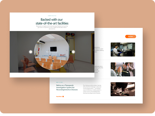 Facilities, the campus facilities page.